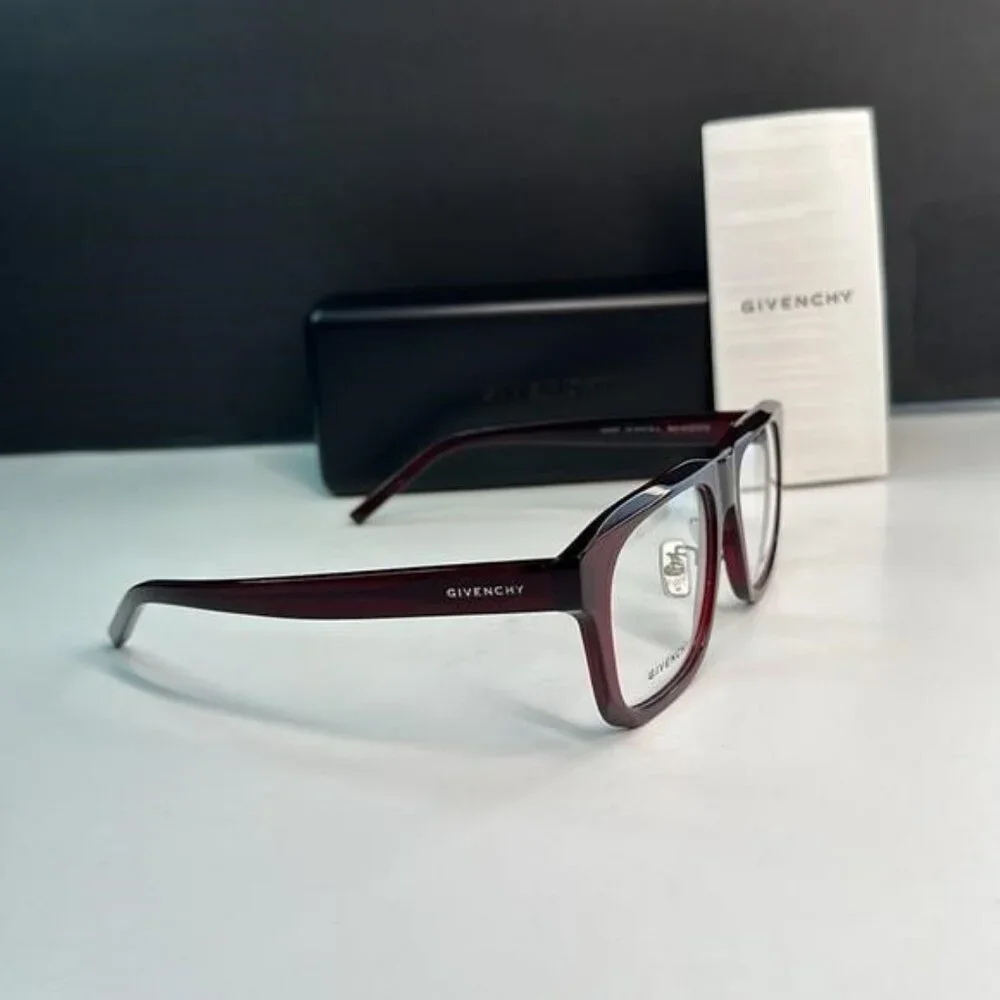 Givenchy GV50053F Shiny Bordeaux Designer Glasses for Men - Bold Style